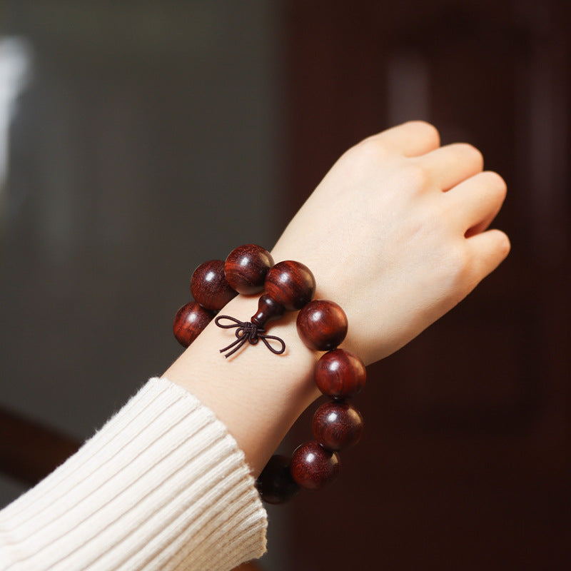 Women's & Men's Red Jasper Mud Material Indonesia Real Venus Lobular Rosewood High Bracelets