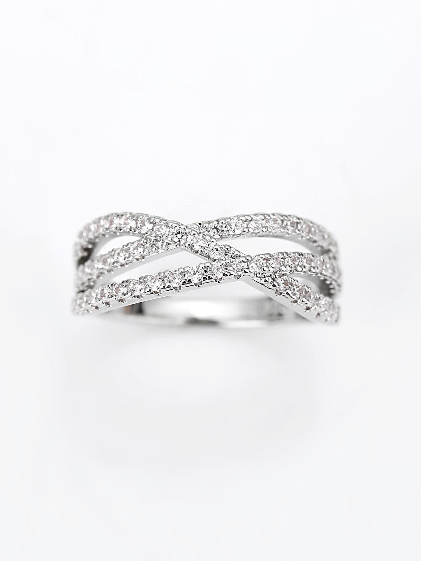 Crisscross Spiral Advanced Sense Temperament Design Ring