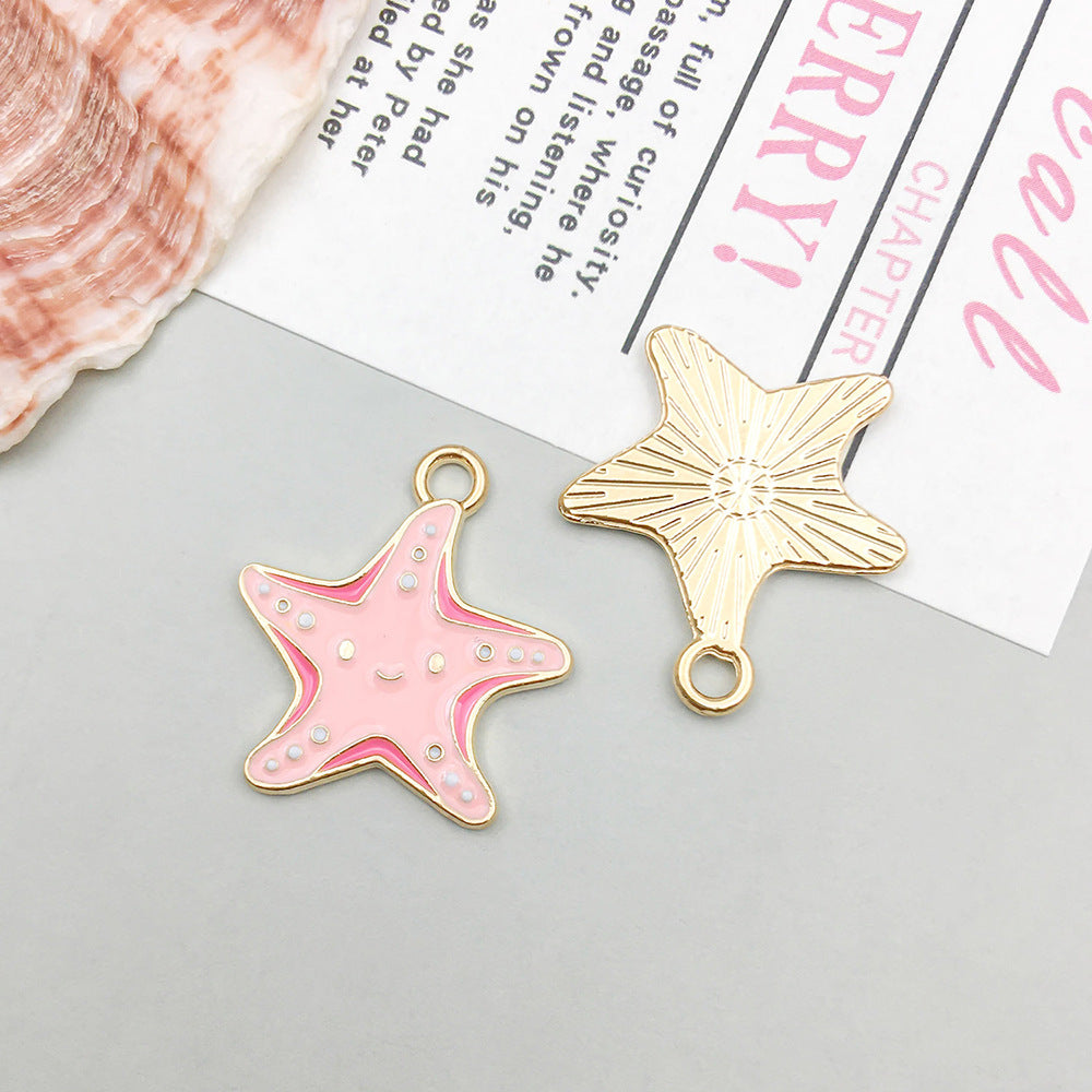 Oil Dripping Alloy Ocean Seahorse Dolphin Series Jewelry Accessories