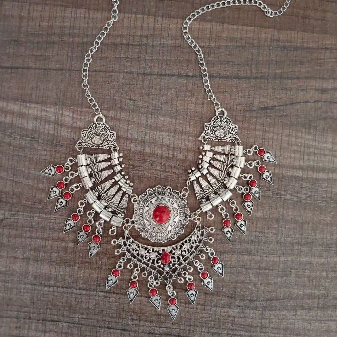 Ethnic Water Drop Tassel Sweater Chain Necklaces