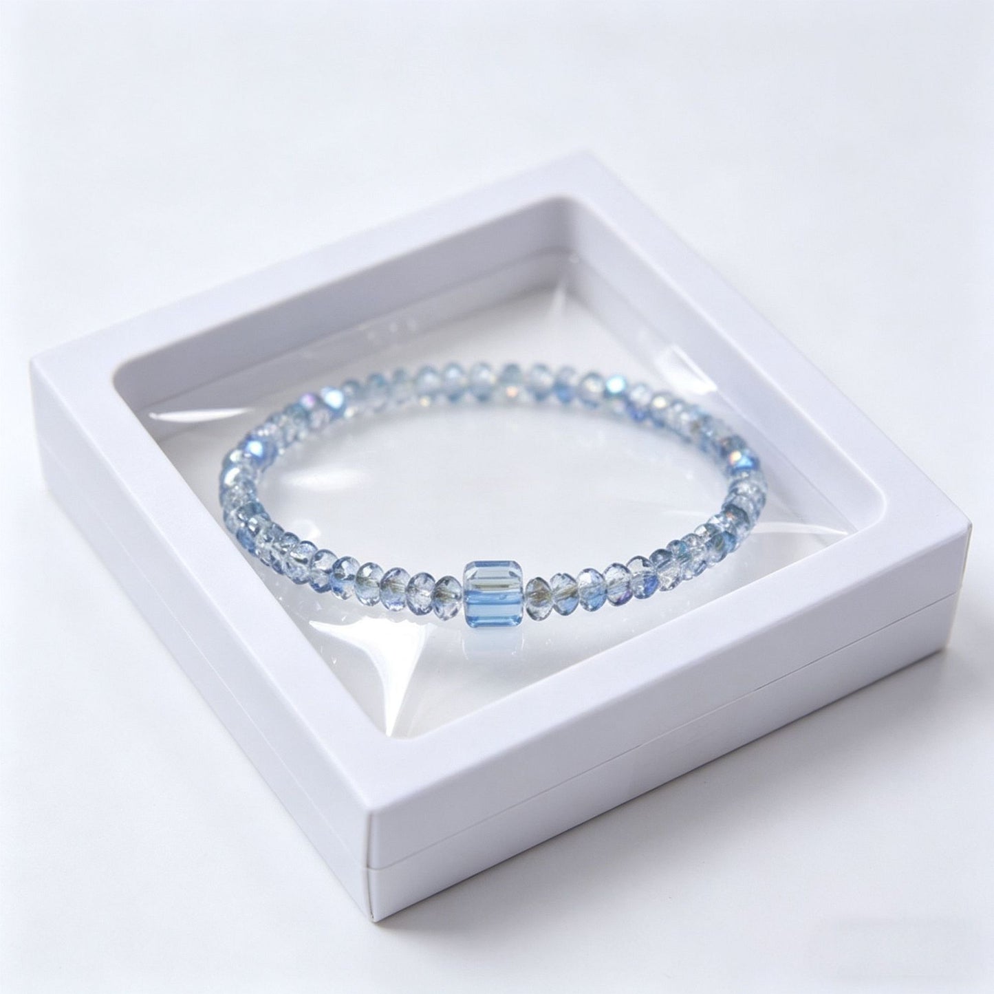 Women's Korean Elegant Couple Crystal Beaded Elastic Bracelet