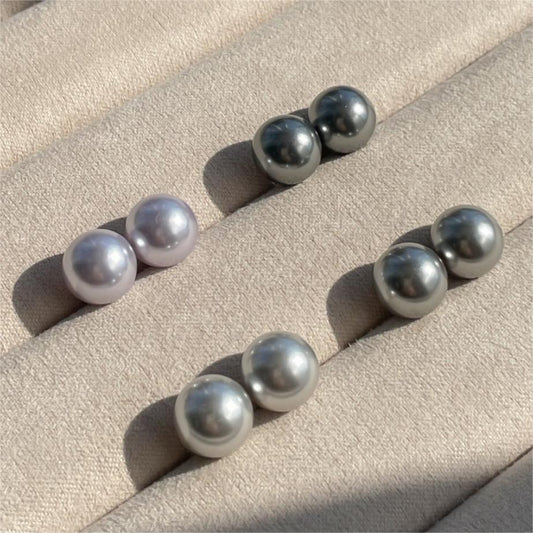 Korean Style Sterling Sier Glass Pearl Earrings