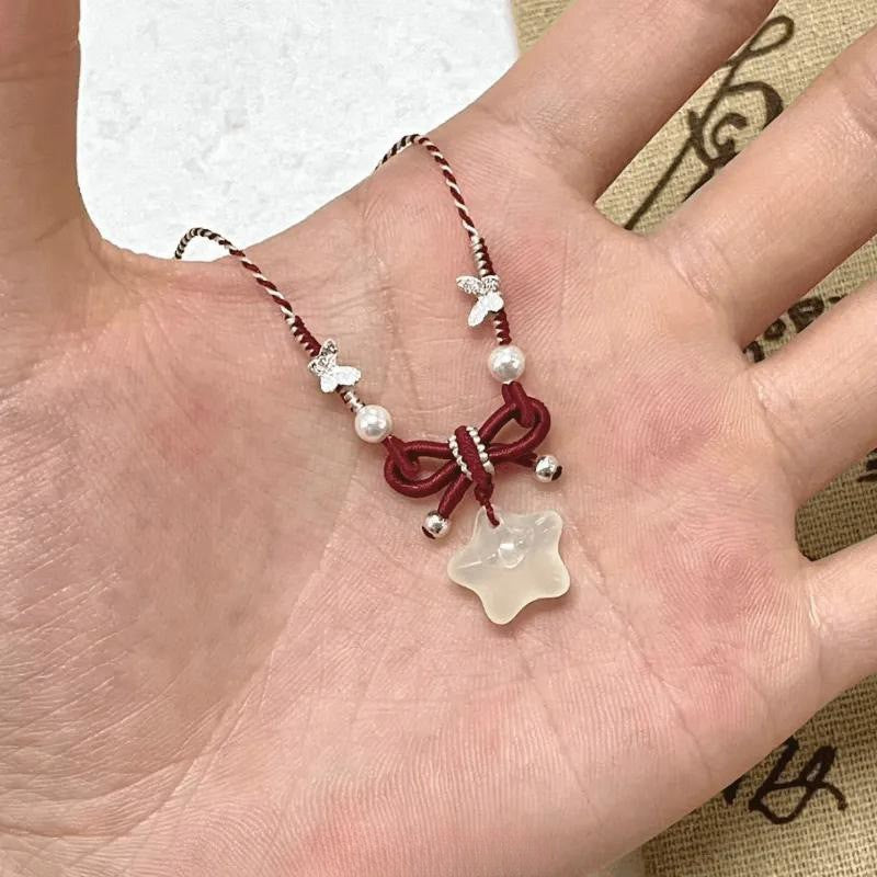 Rope Elegant High Sense White Clavicle Necklaces