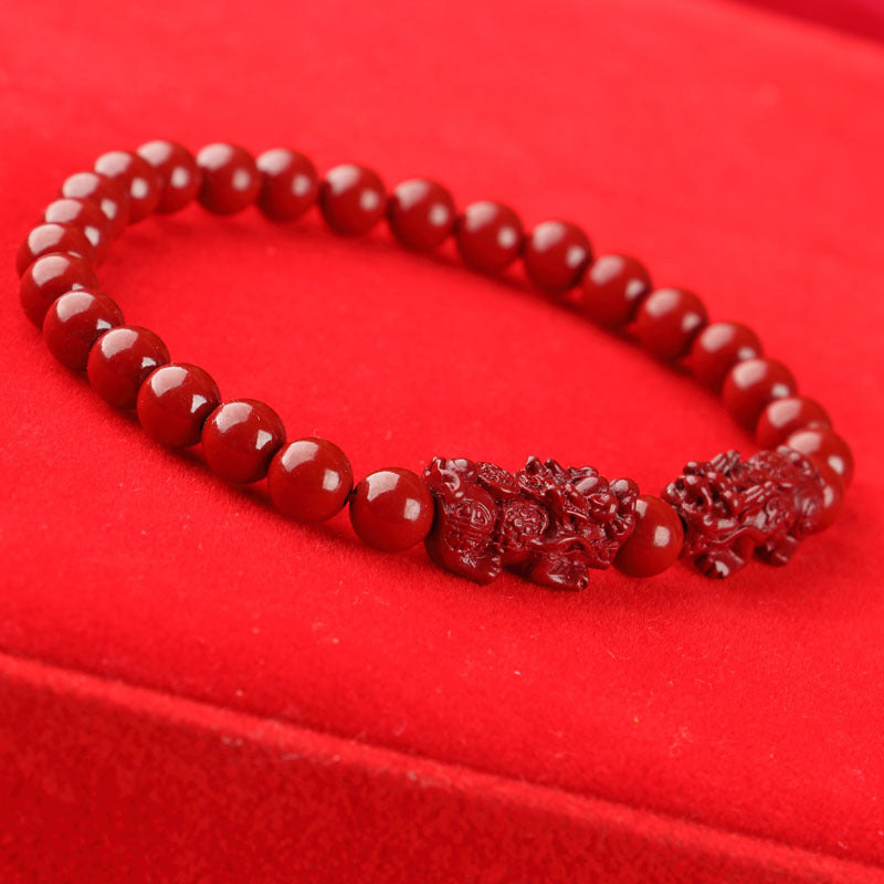 Women's Single Circle Multi Life Red Five Gods Of Bracelet
