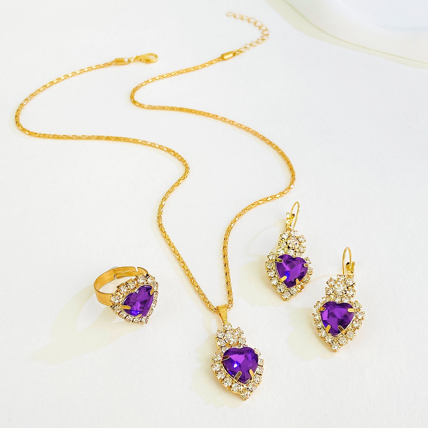 Water Drop Personality Fashion Color Rhinestone Rings