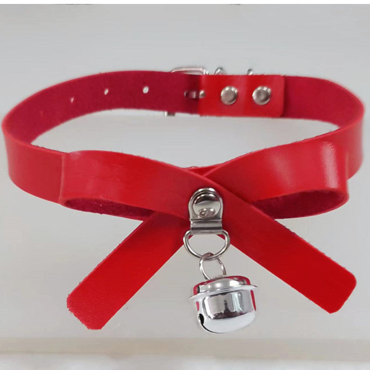 Punk Fashion Temperament Leather Bow Neckband Sexy Necklaces