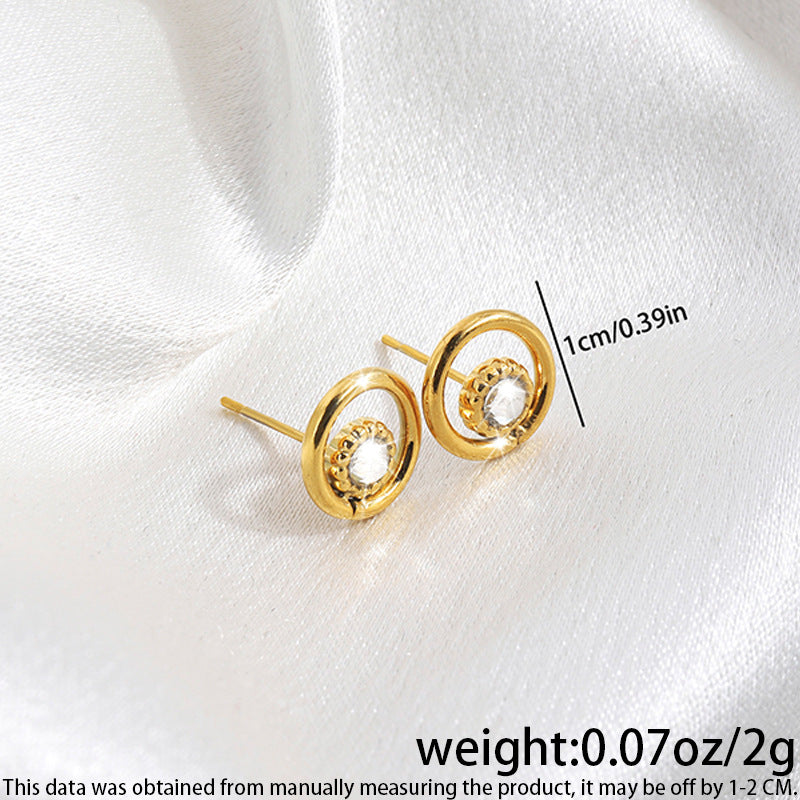 High-grade Fashionable Versatile Micro Diamond Butterfly Earrings