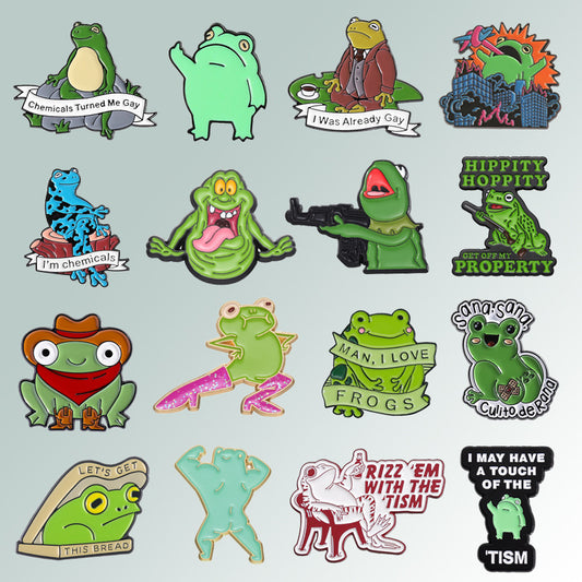 Cartoon Frog Series Brooch Cute Personality Little Brooches