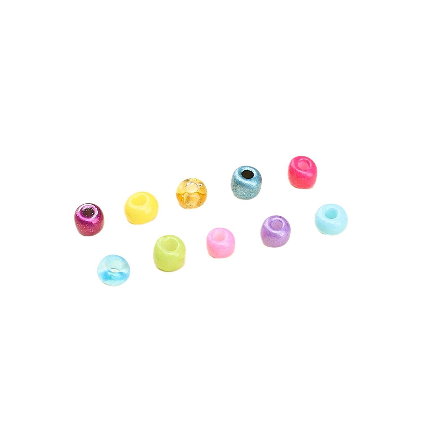 Grid Glass Color Straight Hole Bead Box Jewelry Accessories