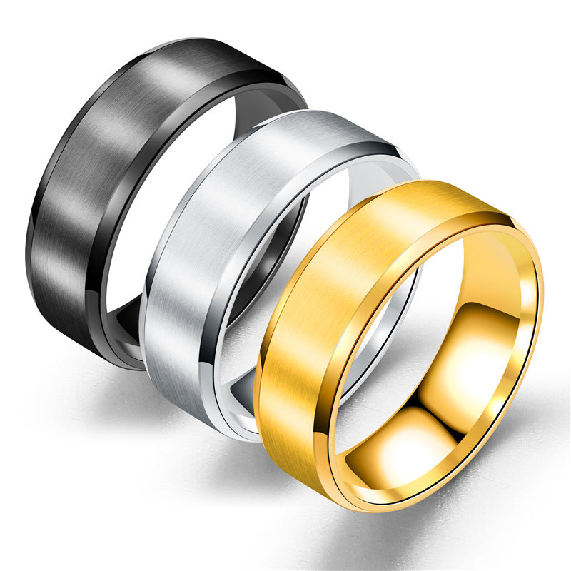 Titanium Steel Double Bevel Brushed Face Stainless Light Ring