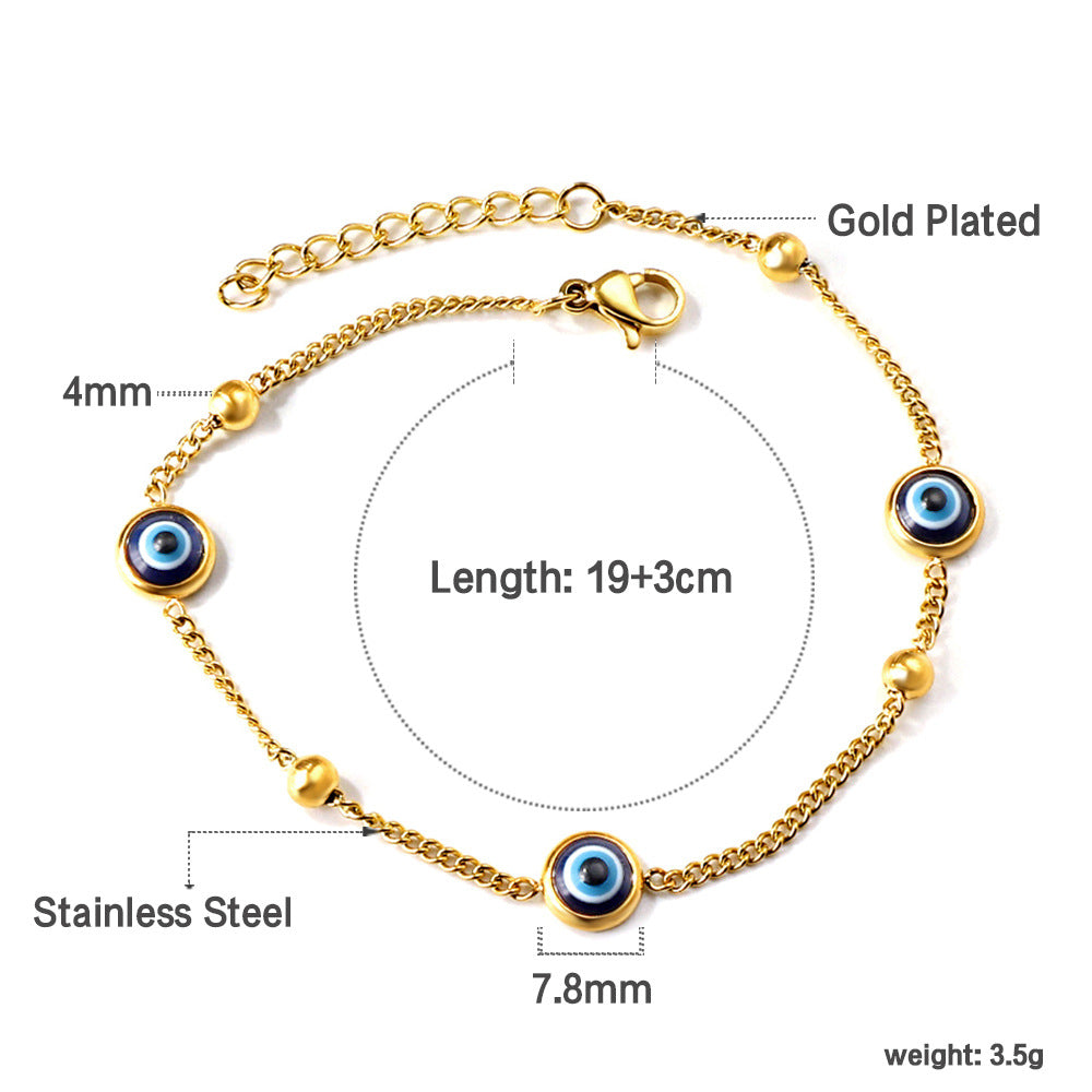 Women's Devil's Eye Niche Fashion Electroplated Metal Hand Bracelets