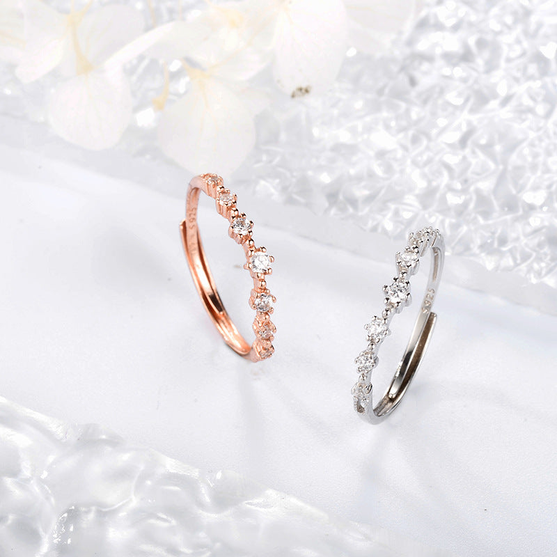 Sterling Sier Niche Design Female Versatile Rings