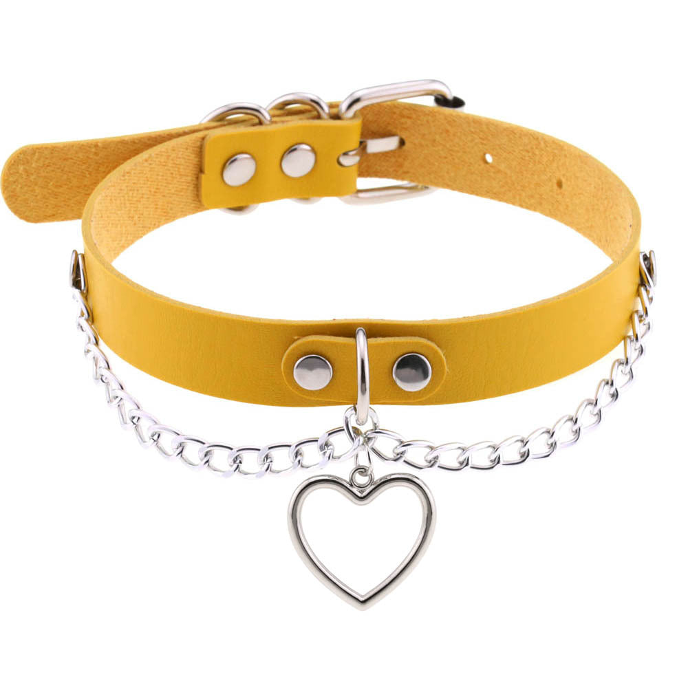 Heart-shaped Clavicle Classic Peach Heart Neck Band Collar