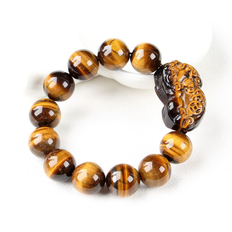 Women's & Men's Tiger's Eye Pi Plate Crafts Single Circle Life Minority Simple Bracelet