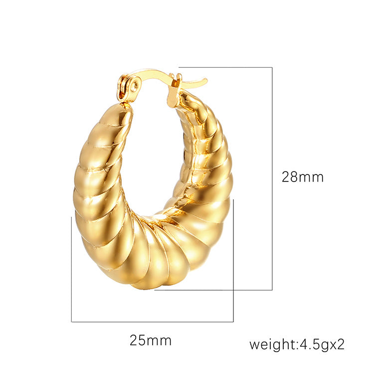 Women's & Men's Design Sense Niche Unique Style Trendy Essential Stainless Earrings