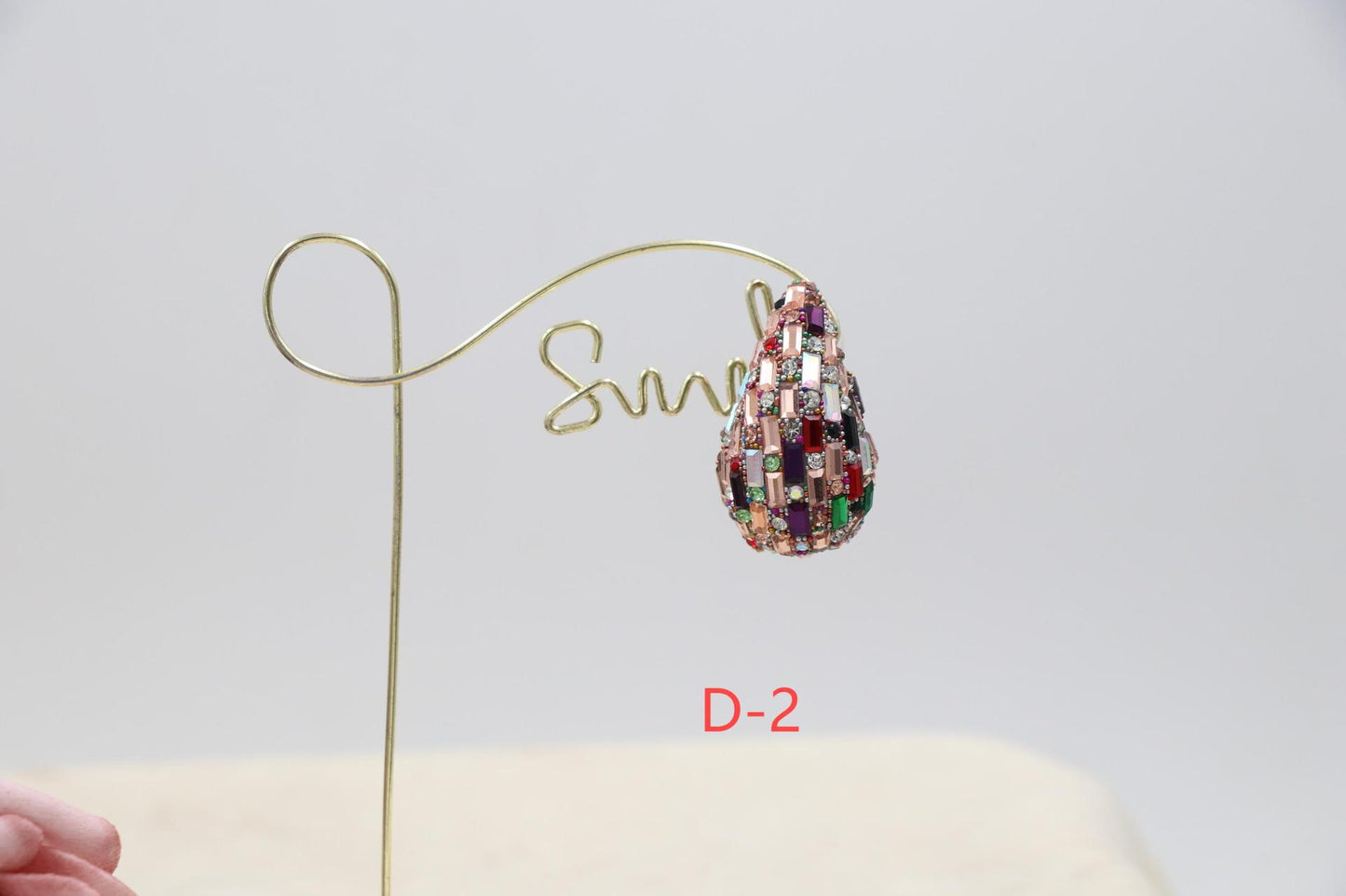 Niche Comma Glass Full Diamond Light Luxury Fashion Earrings