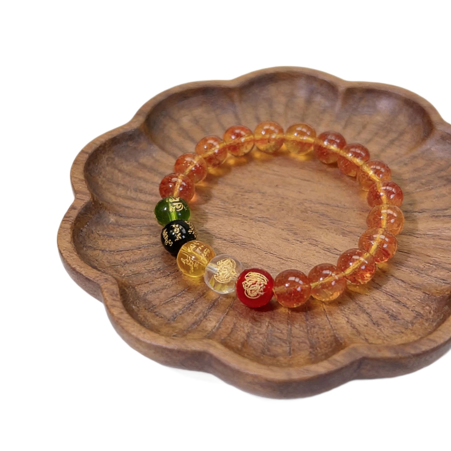 Money Drawing Luck Changing Imitation Citrine Yellow Tower Bracelets