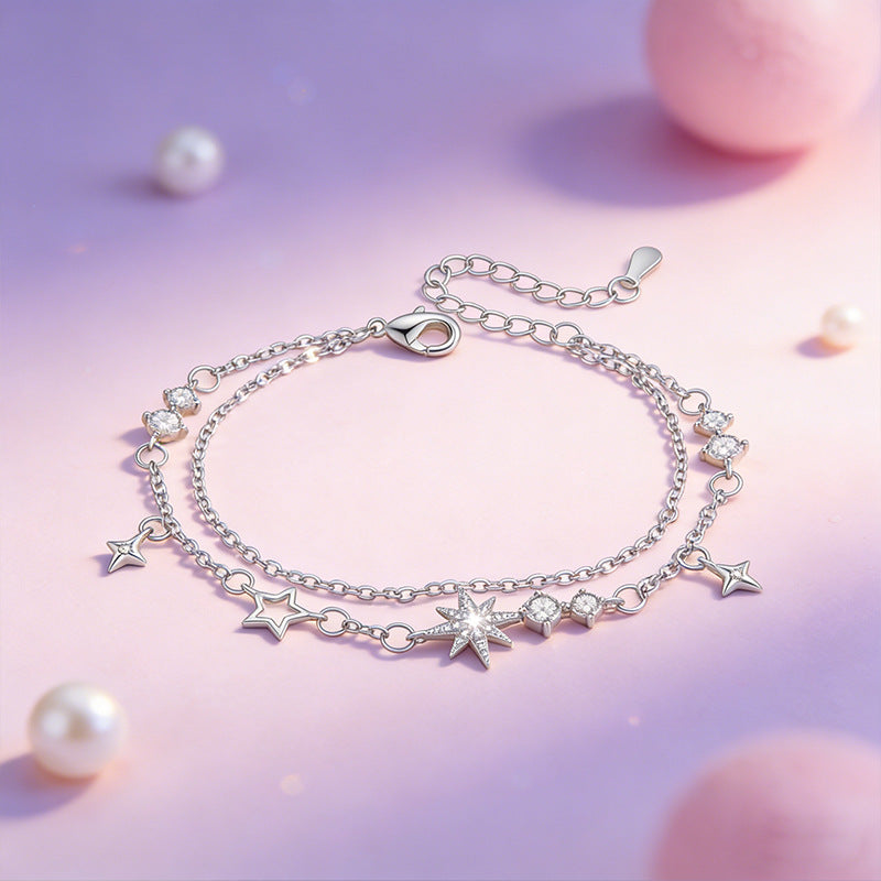 Awn Star Zircon Design Light Luxury Personality Bracelet