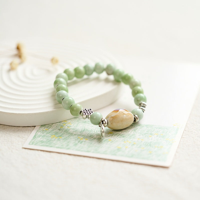 Mint Mamba Color Ceramic Chinese Style Simple Fresh Bracelets