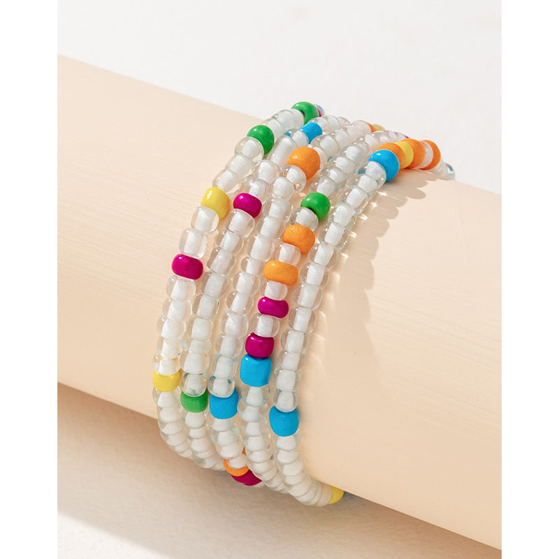 Style Bohemian Bead Design Sense Niche Contrast Bracelets