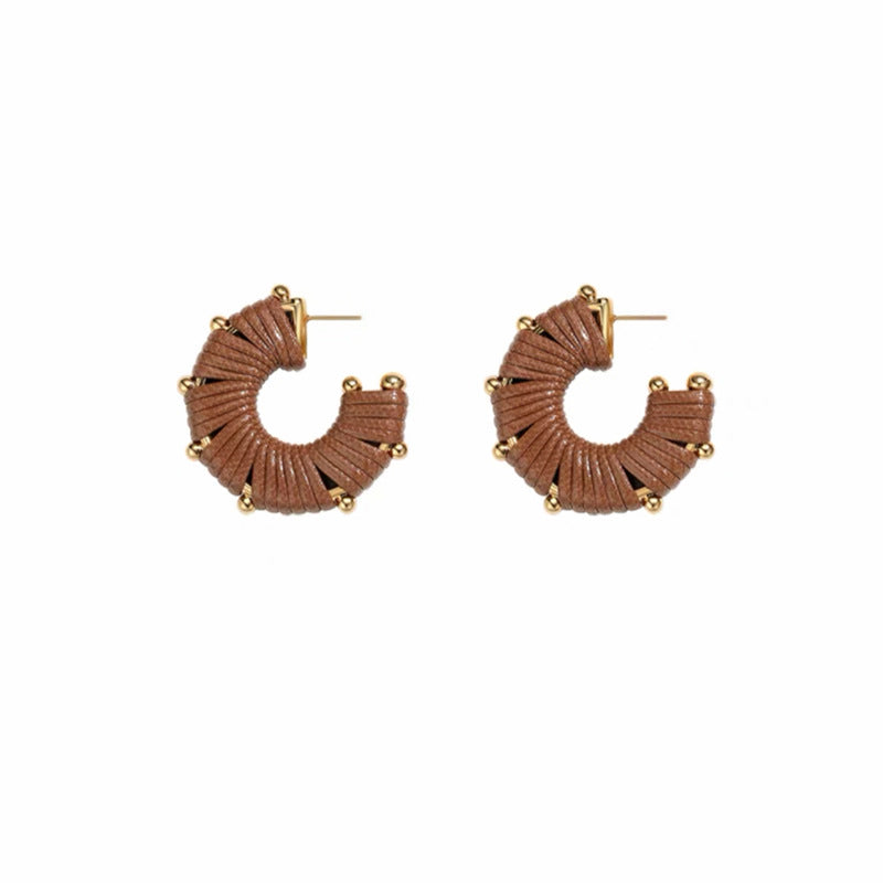 Shaped Thread Minority Fashion Design High Earrings