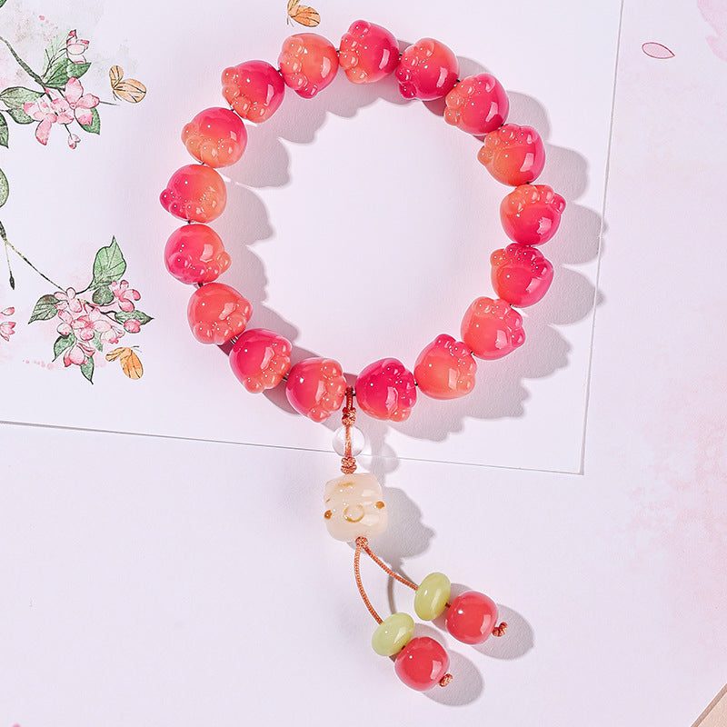 Pear Vortex Carving Cat's Paw Bodhi Pliable Bracelets