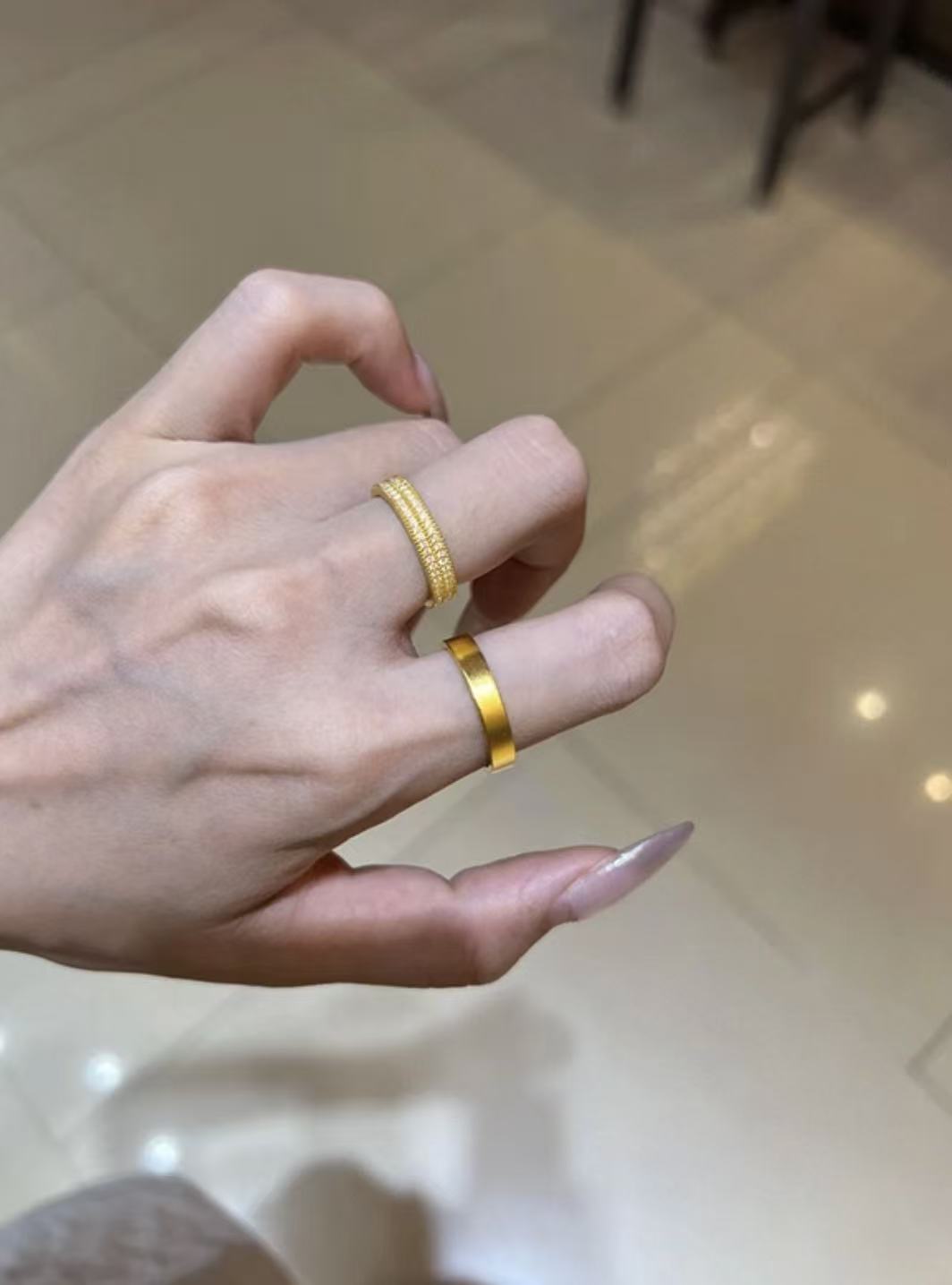 Shiny Female Cold Wind Opening Adjustable Personality Affordable Ring