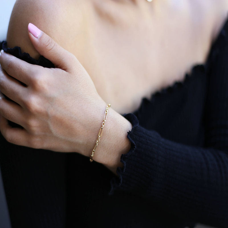 Simple Metal Gold Plated Chain Friendship Bracelets