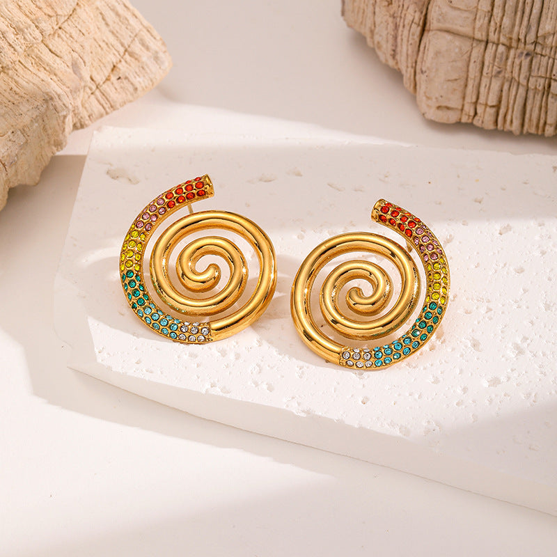 Women's Mosquito Coil High-grade Light Luxury Ear Stainless Earrings