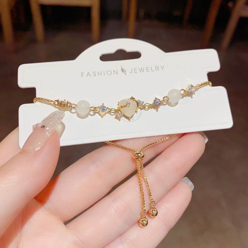 Women's Minority Fashion Unique Personality Trendy Zircon Light Bracelet