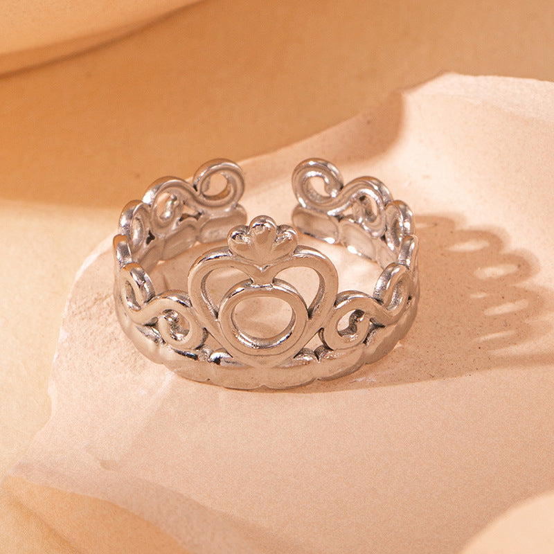 Steel Fashion Snake Simple Little Finger Rings