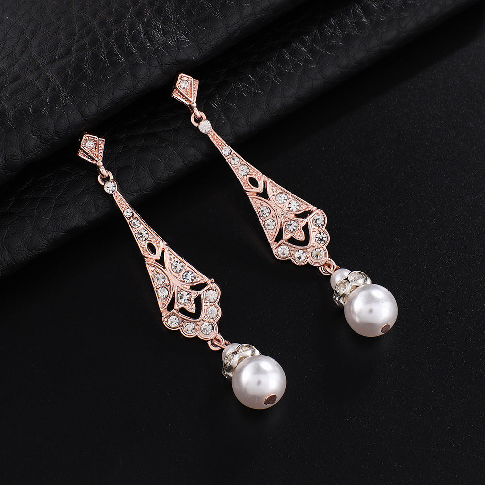 Women's Diamond Bridal Ball Wedding Long Elegant Rings