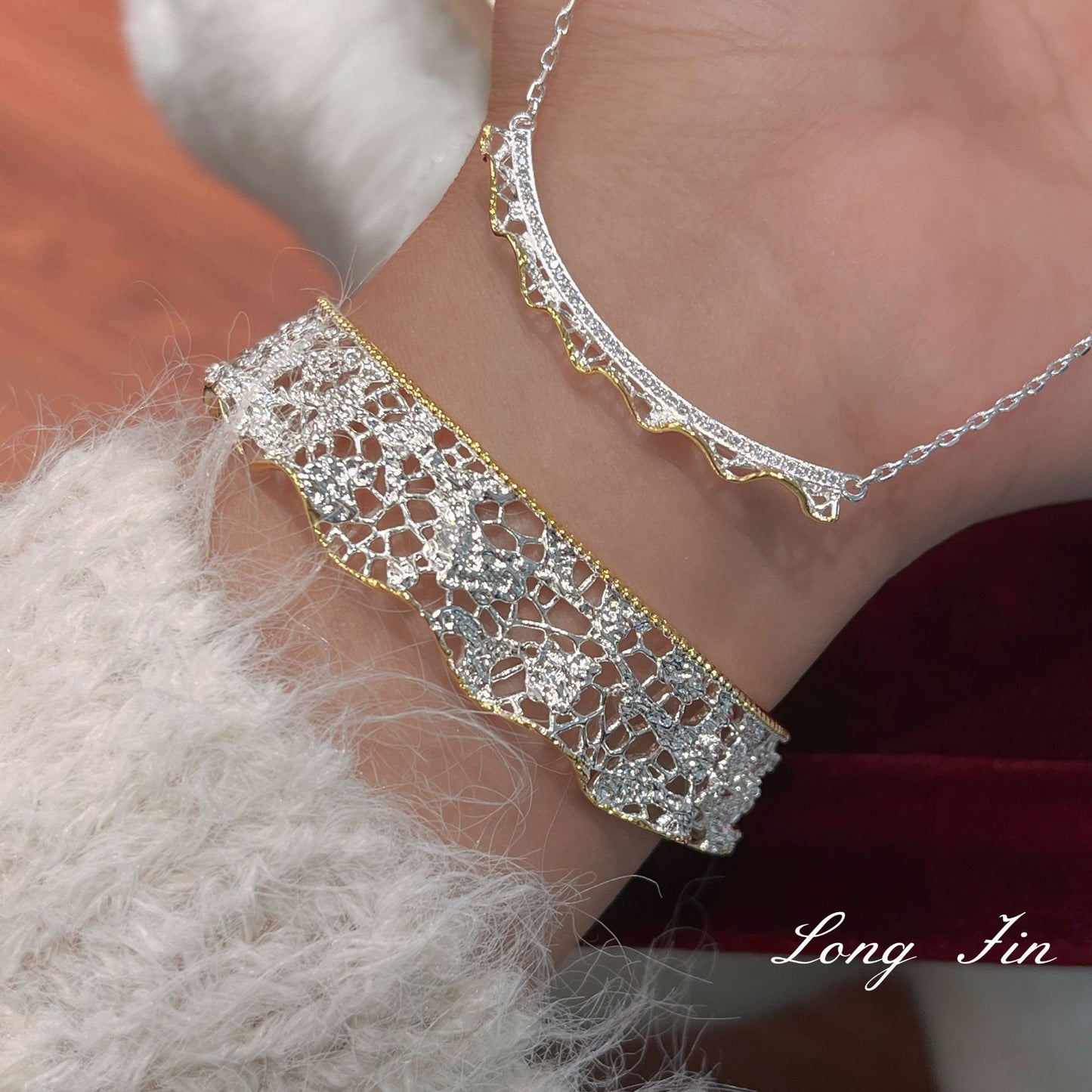 Lace Series Skirt Flower Elegant High Jewelry Set