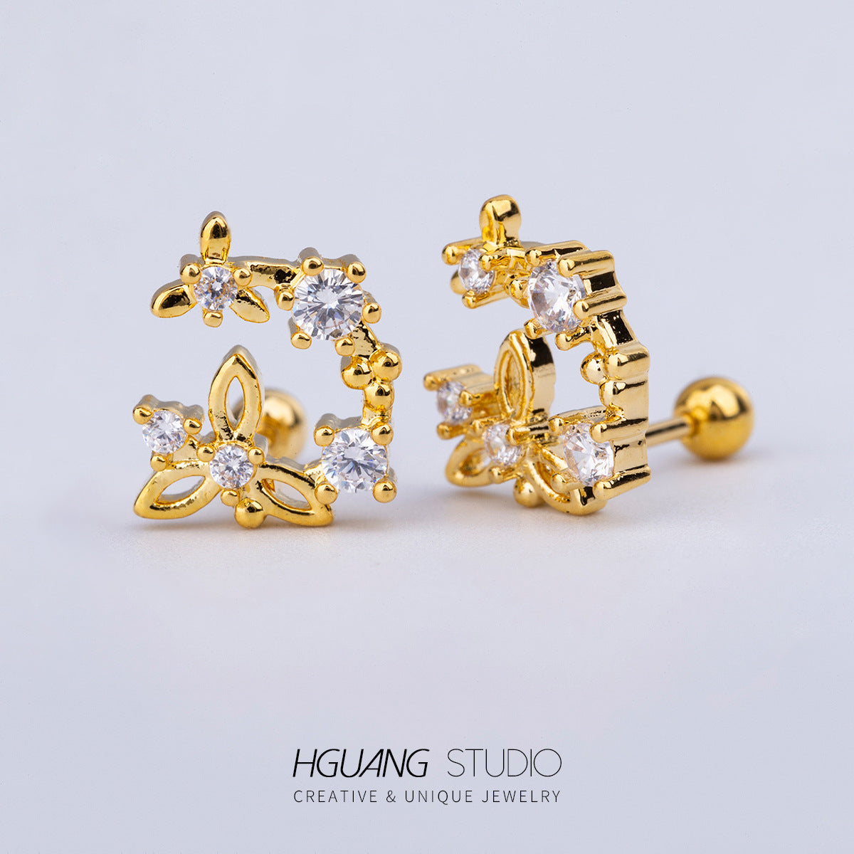Inlaid Zirconium Ear Bone Original Design Earrings