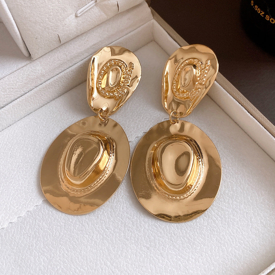 Women's Hat Retro Personalized Temperamental Light Luxury High-grade Earrings