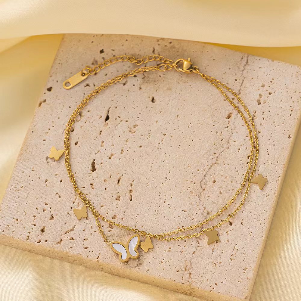 Women's Steel High-grade Gold Does Not Fade Anklets