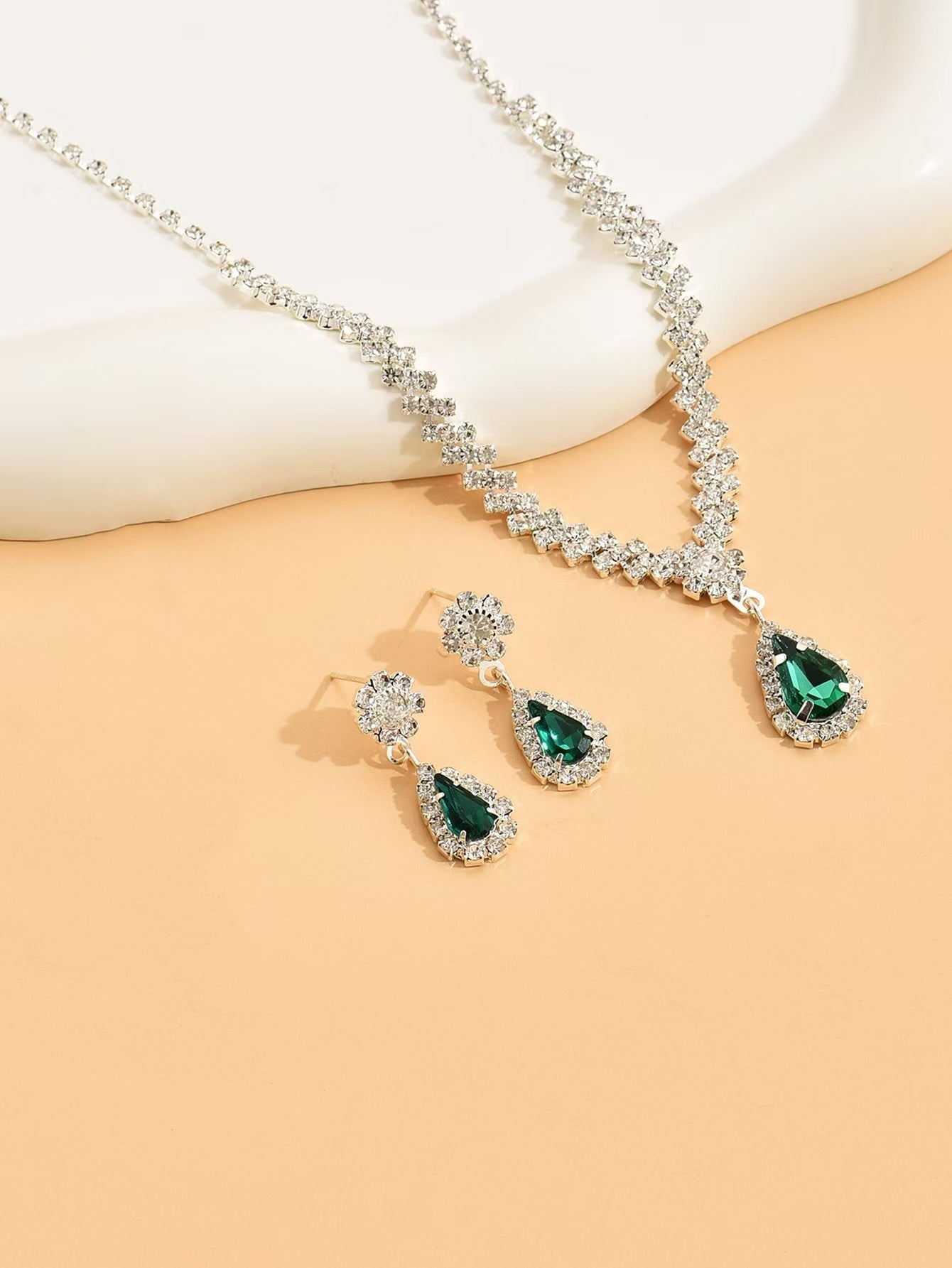 Women's Bridal Claw Chain Rhinestone High Sense Jewelry Set