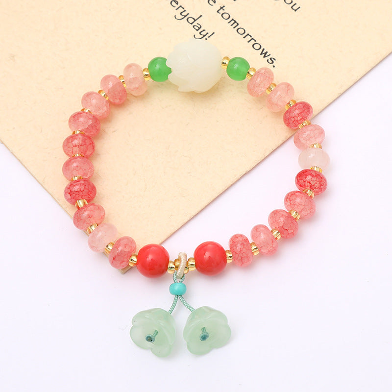 Graceful Crystal Super Moonstone Couple Girlfriends Bracelet