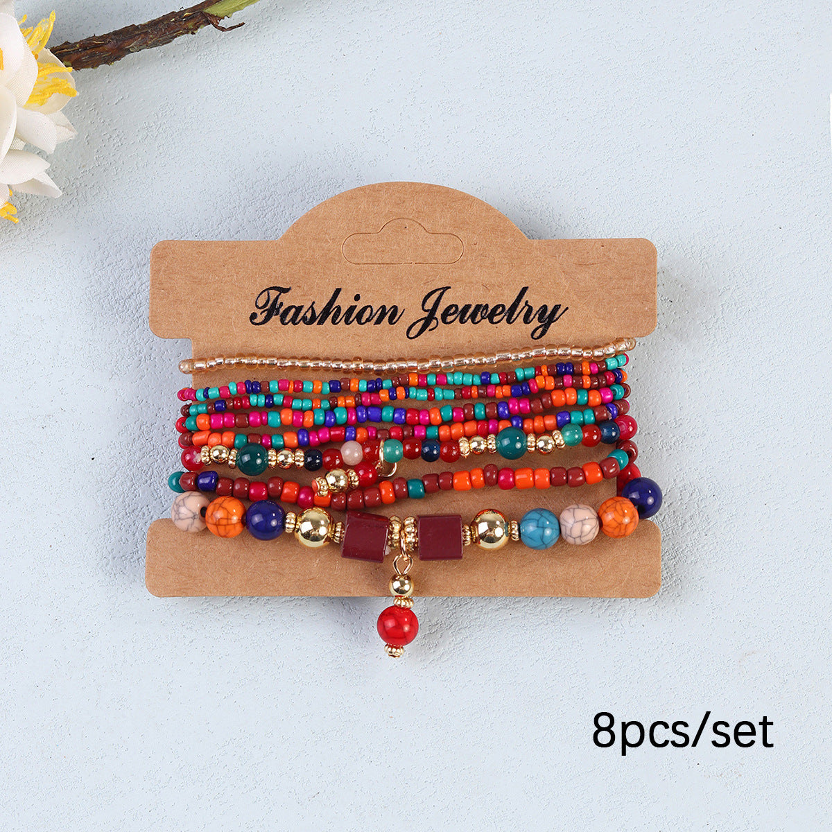 Beautiful Women's Bohemian Design Bead Elastic Bracelet
