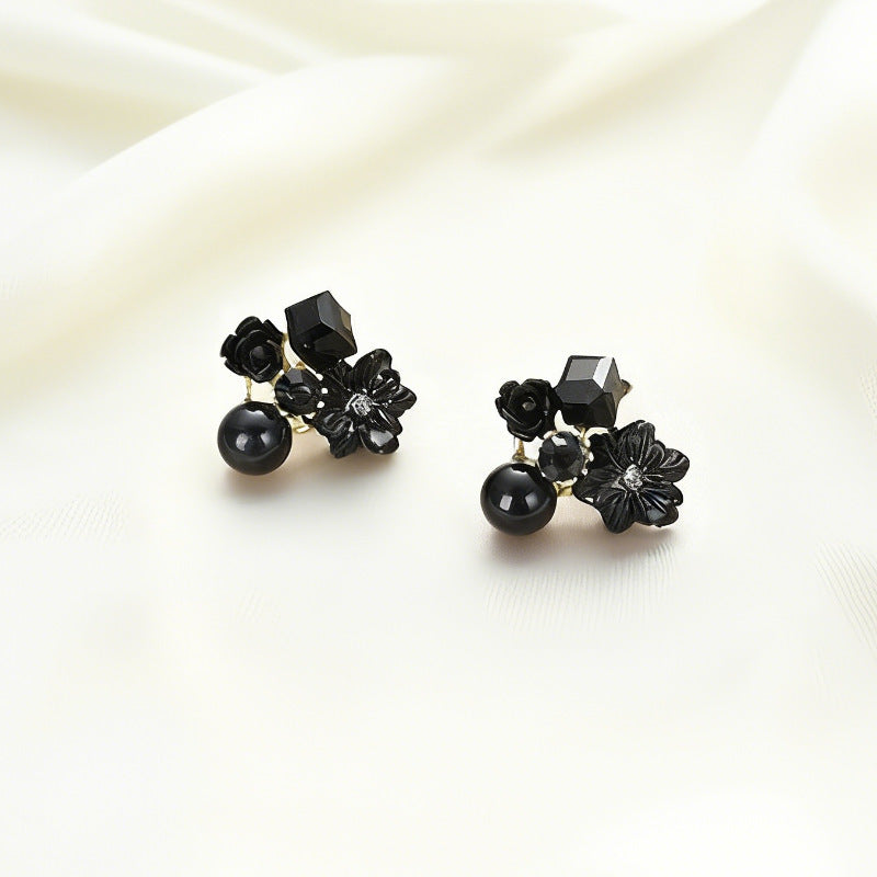 Special Offer Diamond Opal Crystal Flowers Fresh Sweet Mori Earrings