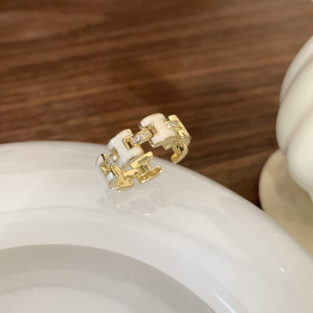 Glaze Enamel Butterfly Female Purple Special Interest Light Rings