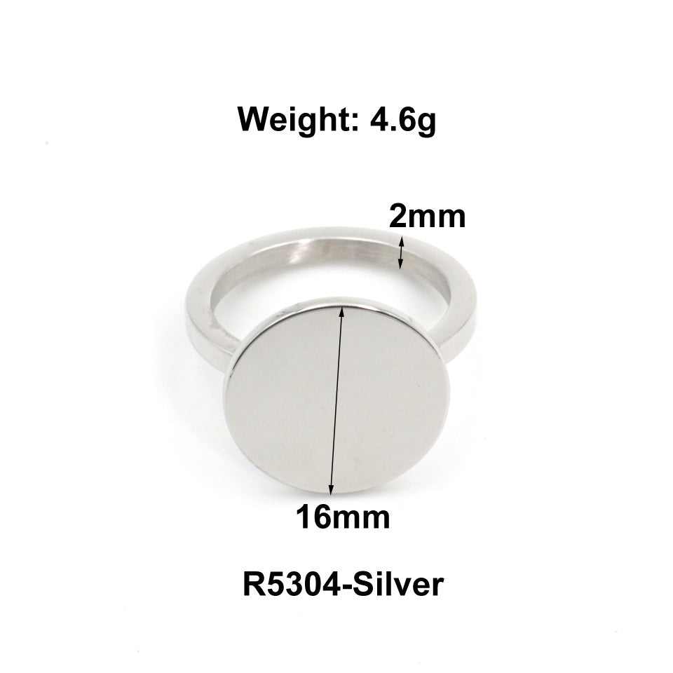 Female Titanium Steel Gold Index Finger Rings