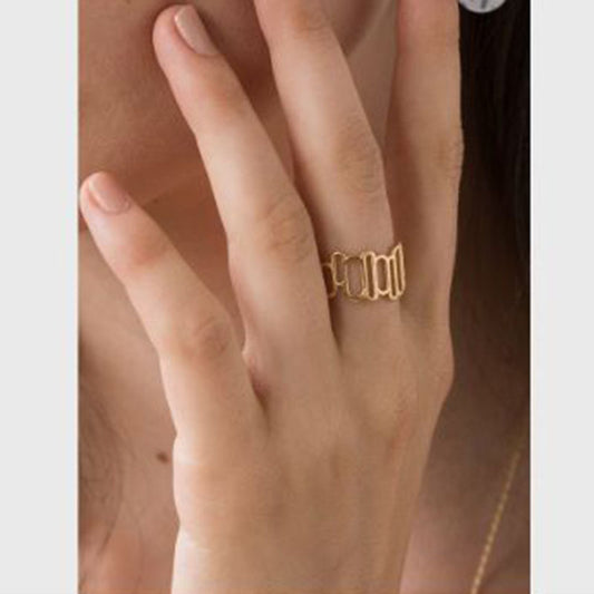 Stylish Outline Titanium Steel Gold-plated Hollow Bracelets