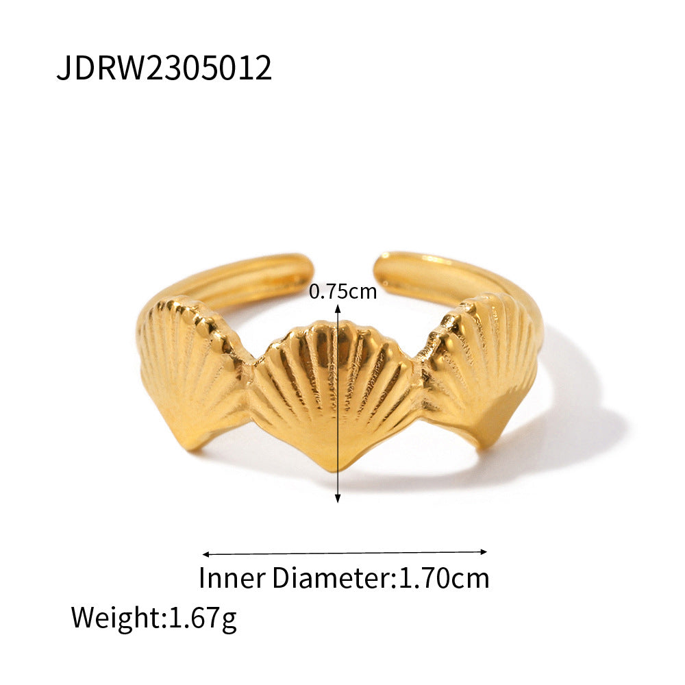 High-grade Simple Gold Steel Series Stainless Rings