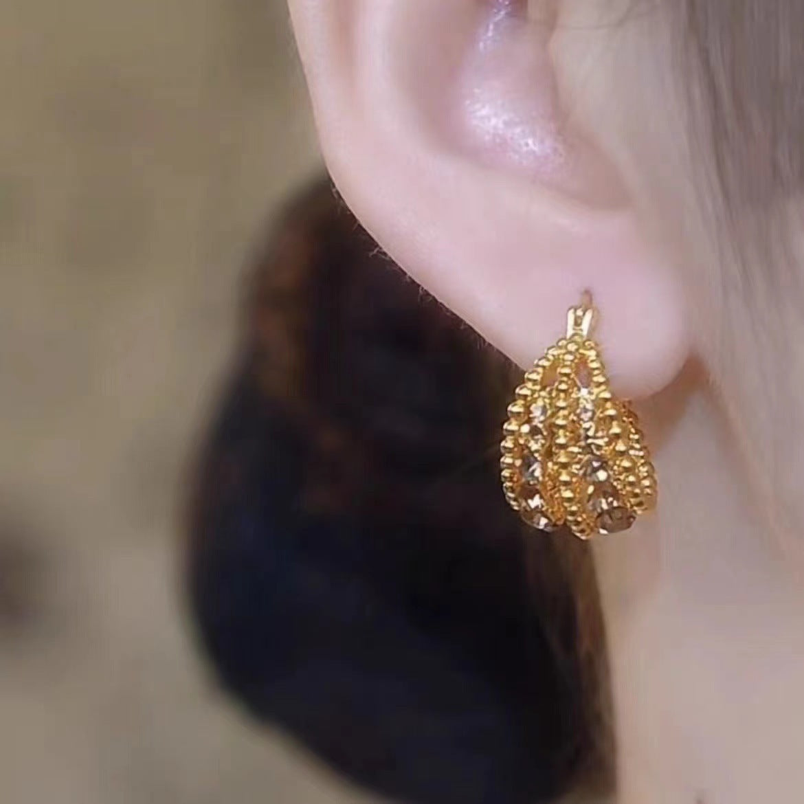 Women's Diamond For Chic Elegant Fresh Sweet Stud Earrings