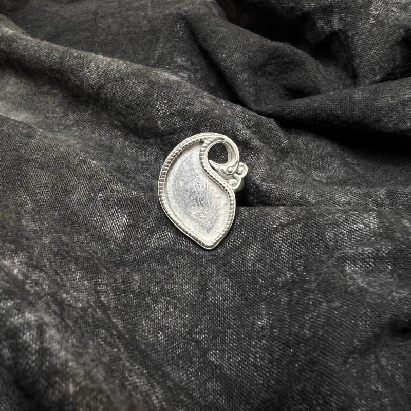 Distressed Ethnic Style Handmade Old Sier Miao Ring