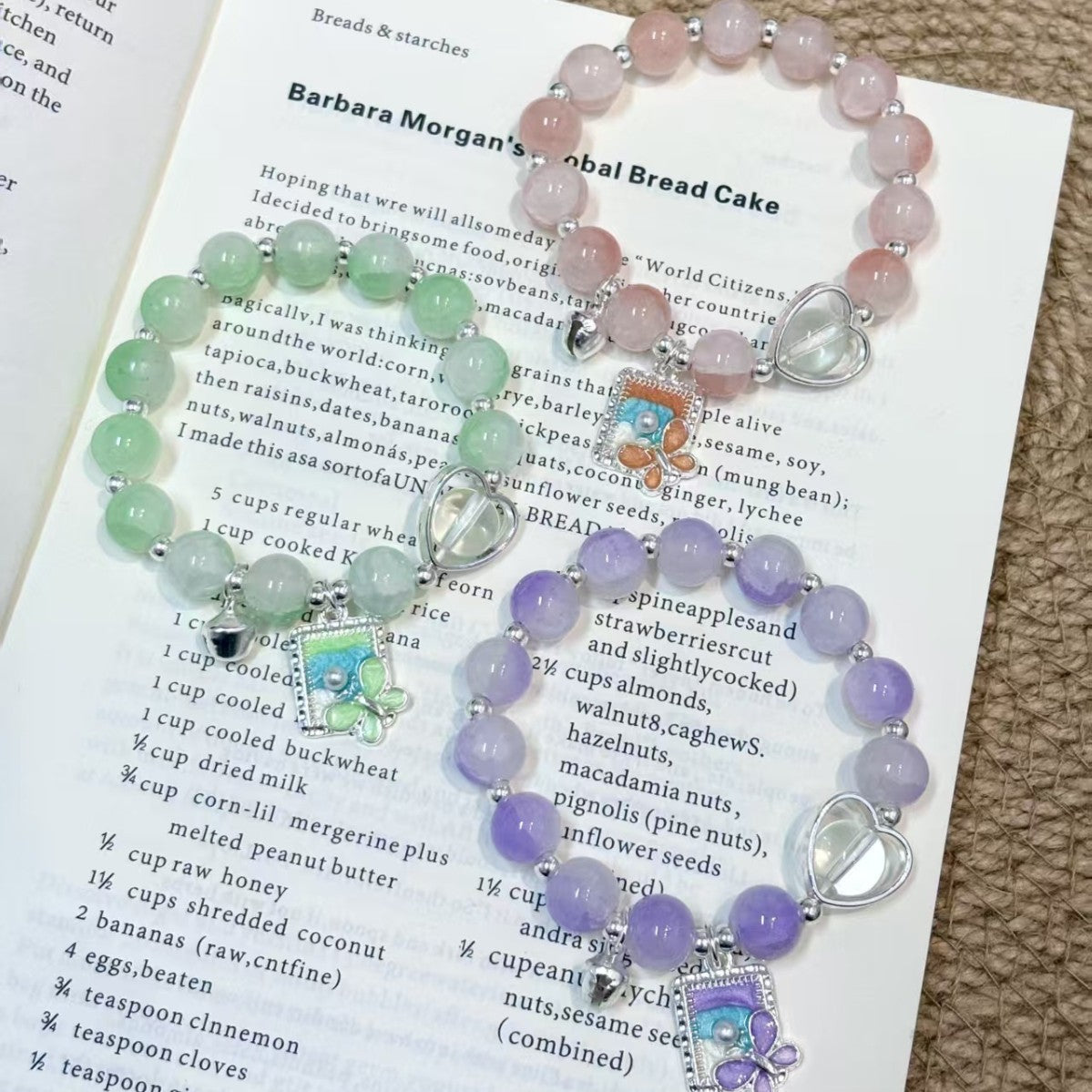 Colorful Butterfly Dream Love Beaded Bell Design Sense Get Couples Bracelet
