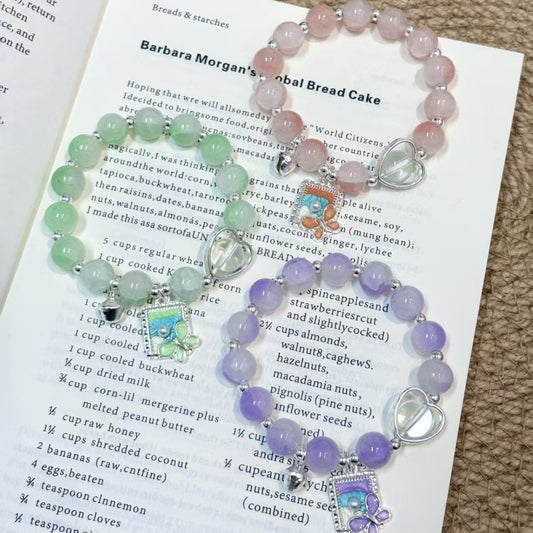 Colorful Butterfly Dream Love Beaded Bell Design Sense Get Couples Bracelet