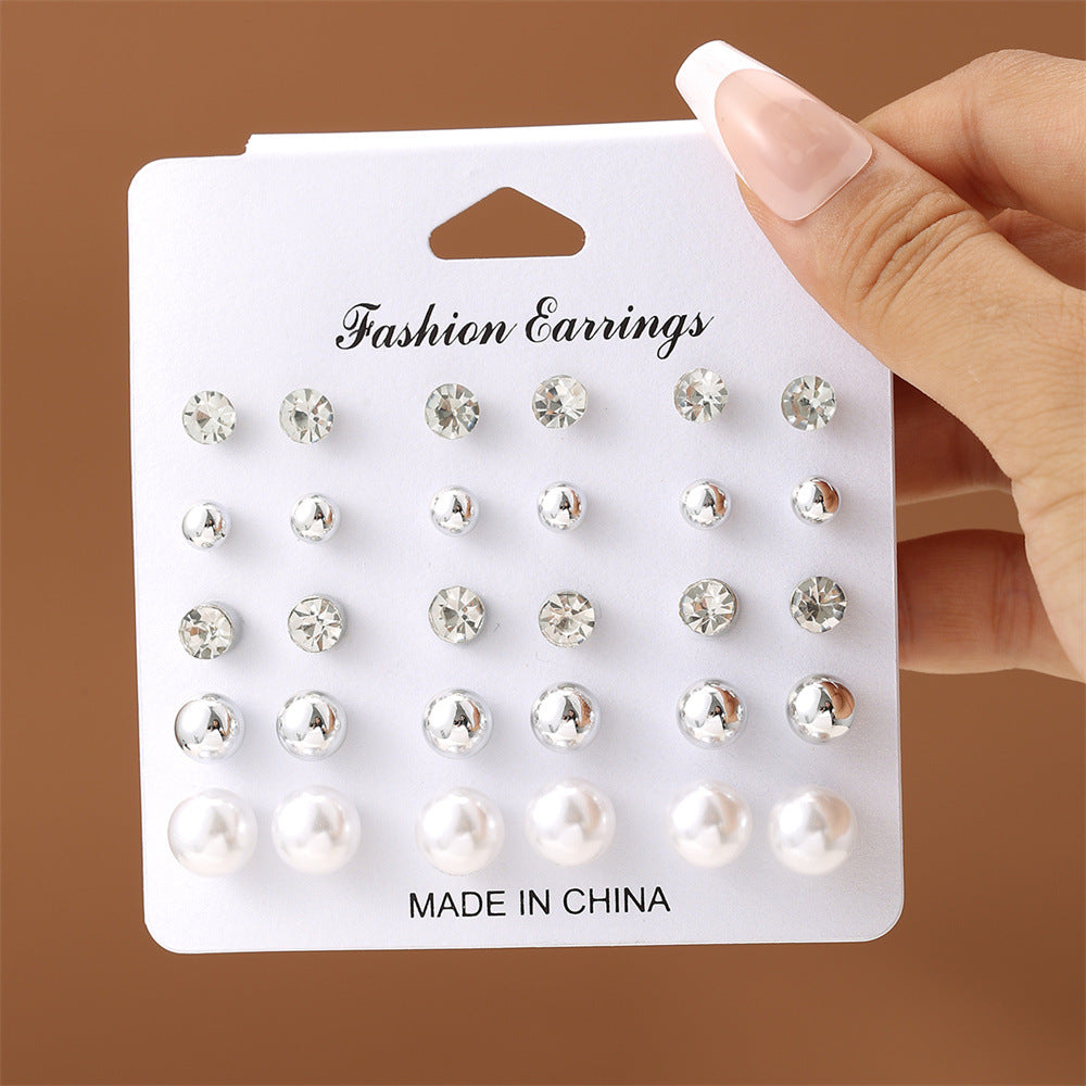 Fashion Geometry Pattern Female One Card Stud Earrings