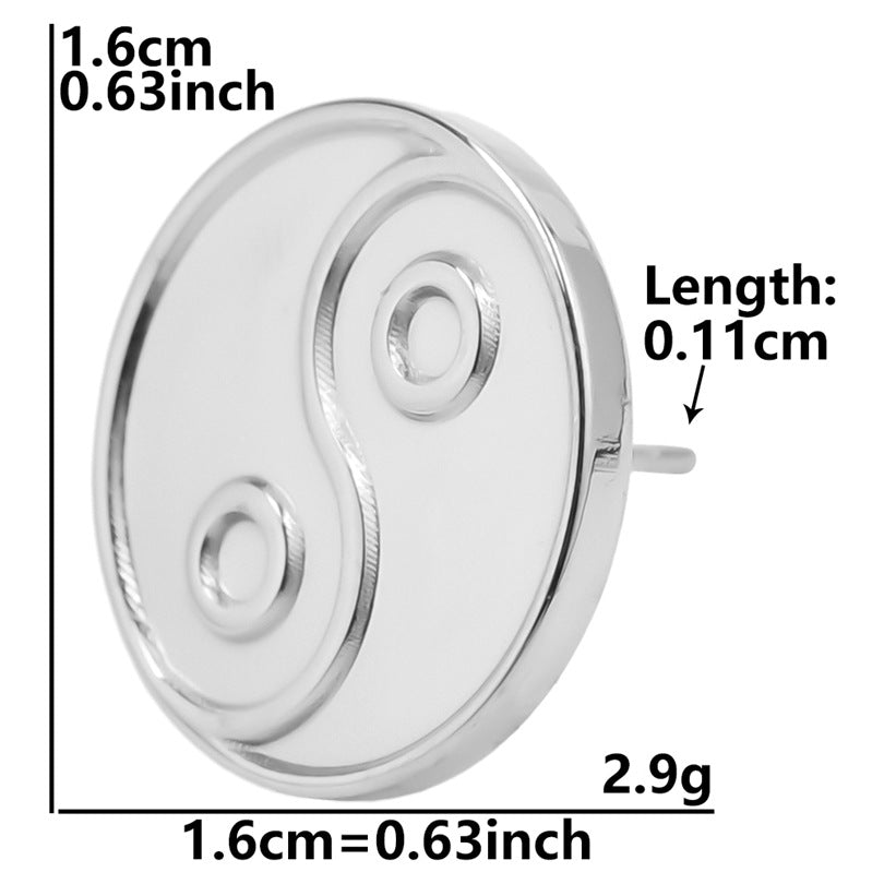 Stainless Steel Heart-shaped Base Support Titanium Piercing Stud Earrings